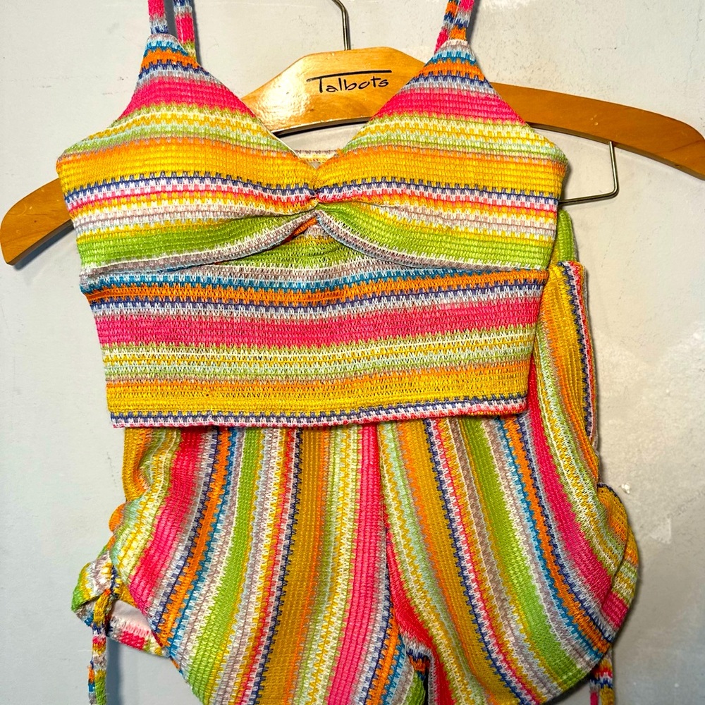 Bright top and shorts set